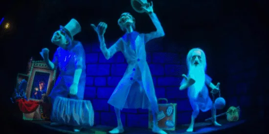 The Hitchhiking Ghosts at The Haunted Mansion, Ezra Beane, Professor Phineas Plump and Gus